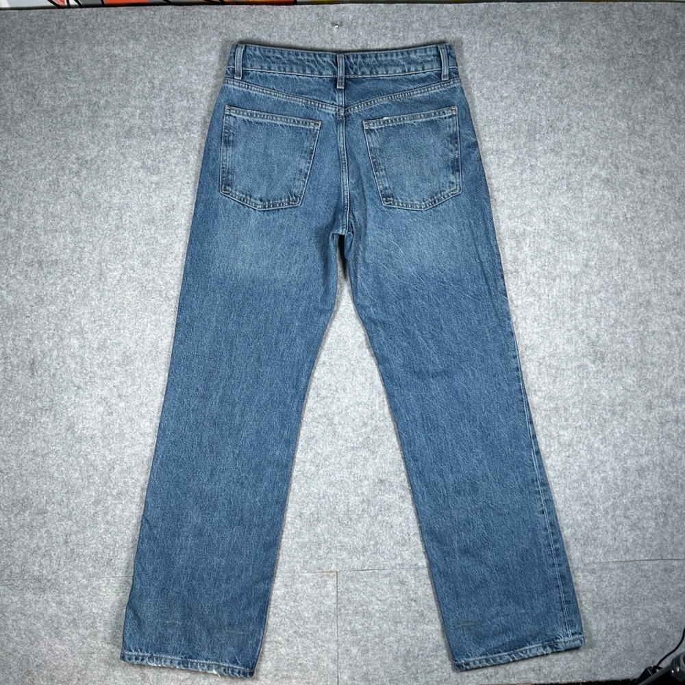 Zara Denim Jeans Women‎ Size 6 30x32 Blue Straight Leg Baggy High Rise Casual - Picture 8 of 16